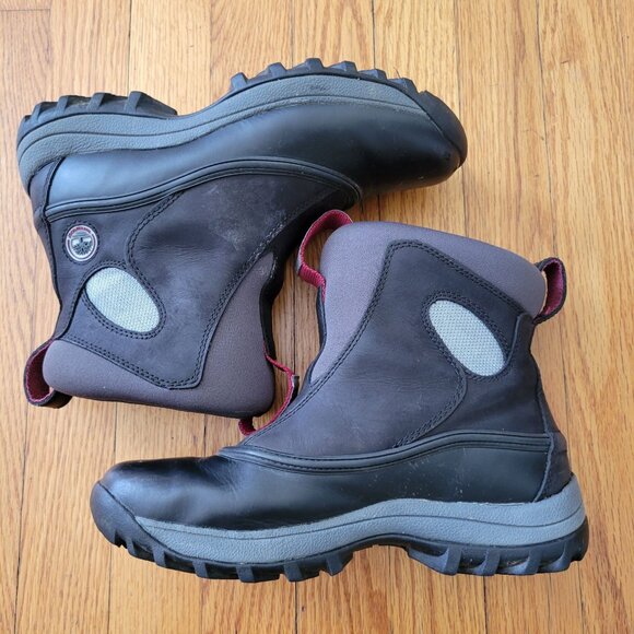 Timberland 7M Gray Waterproof Ankle Mudd Snow Boots Insulated Booties EasyDry Le - Picture 9 of 11